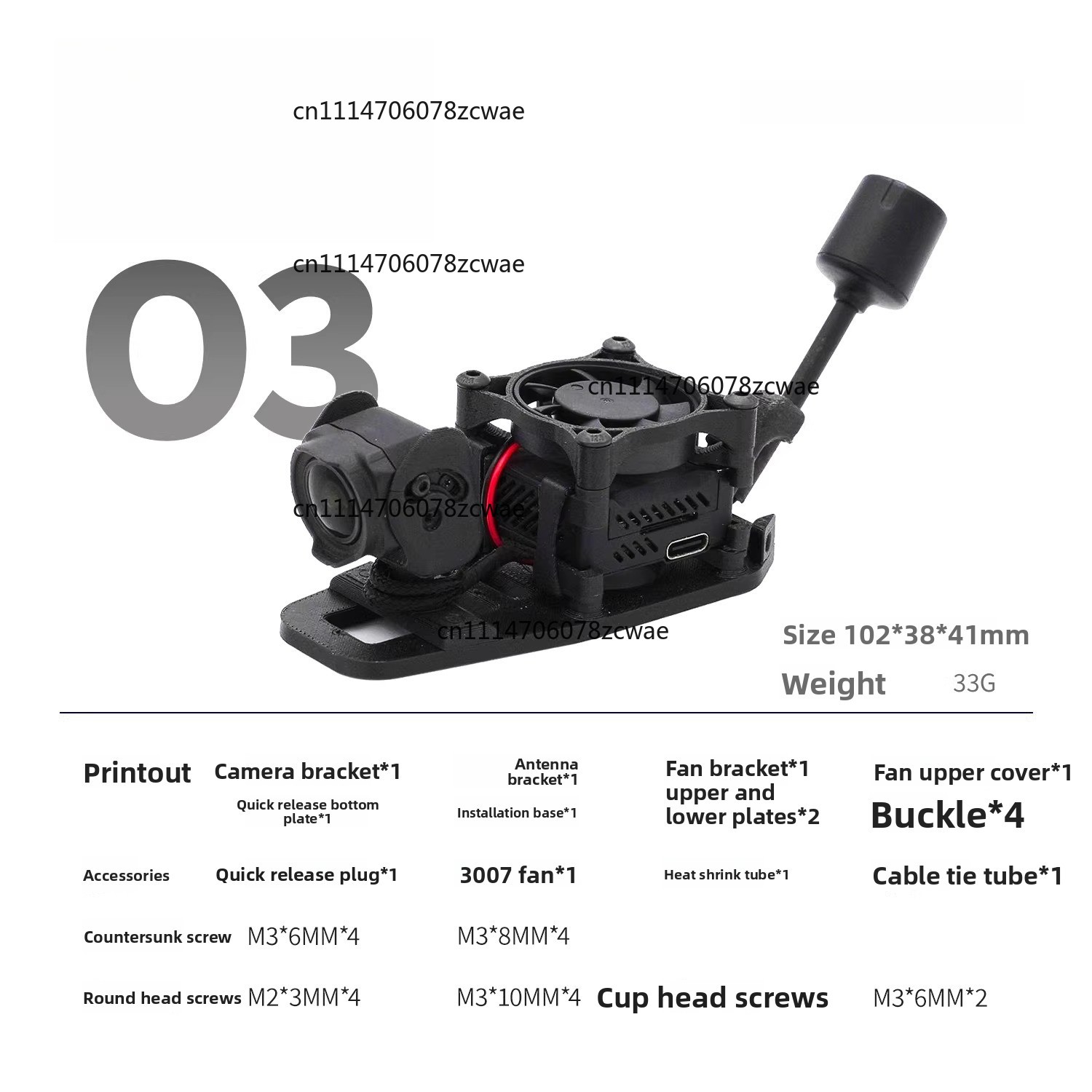 Drone Kit Racing - Support de fixation rapide ZOCI-O3 O4