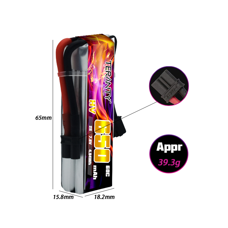 2/4/6/10PCS TERANTY 650mAh 2S  - Drone Kit Racing avis et prix